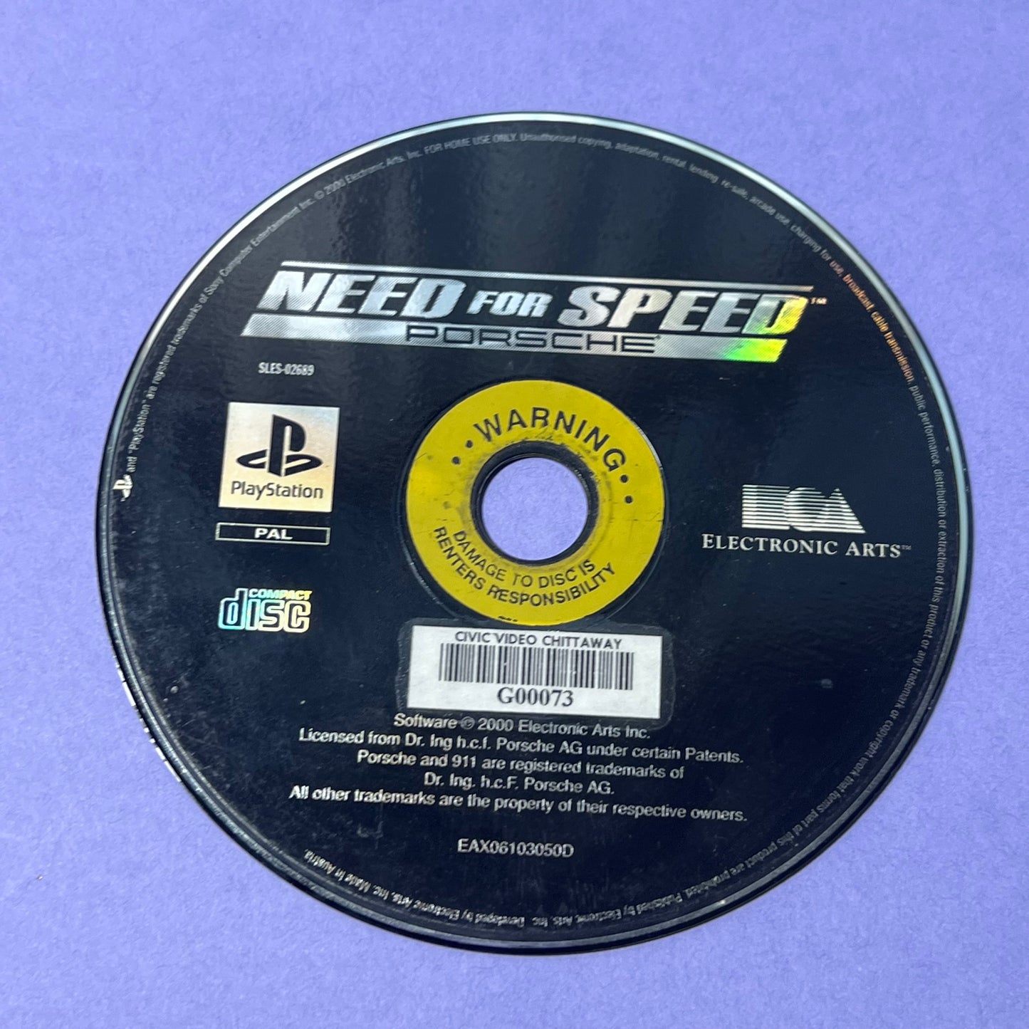 Need for Speed Porsche - PS1 Game