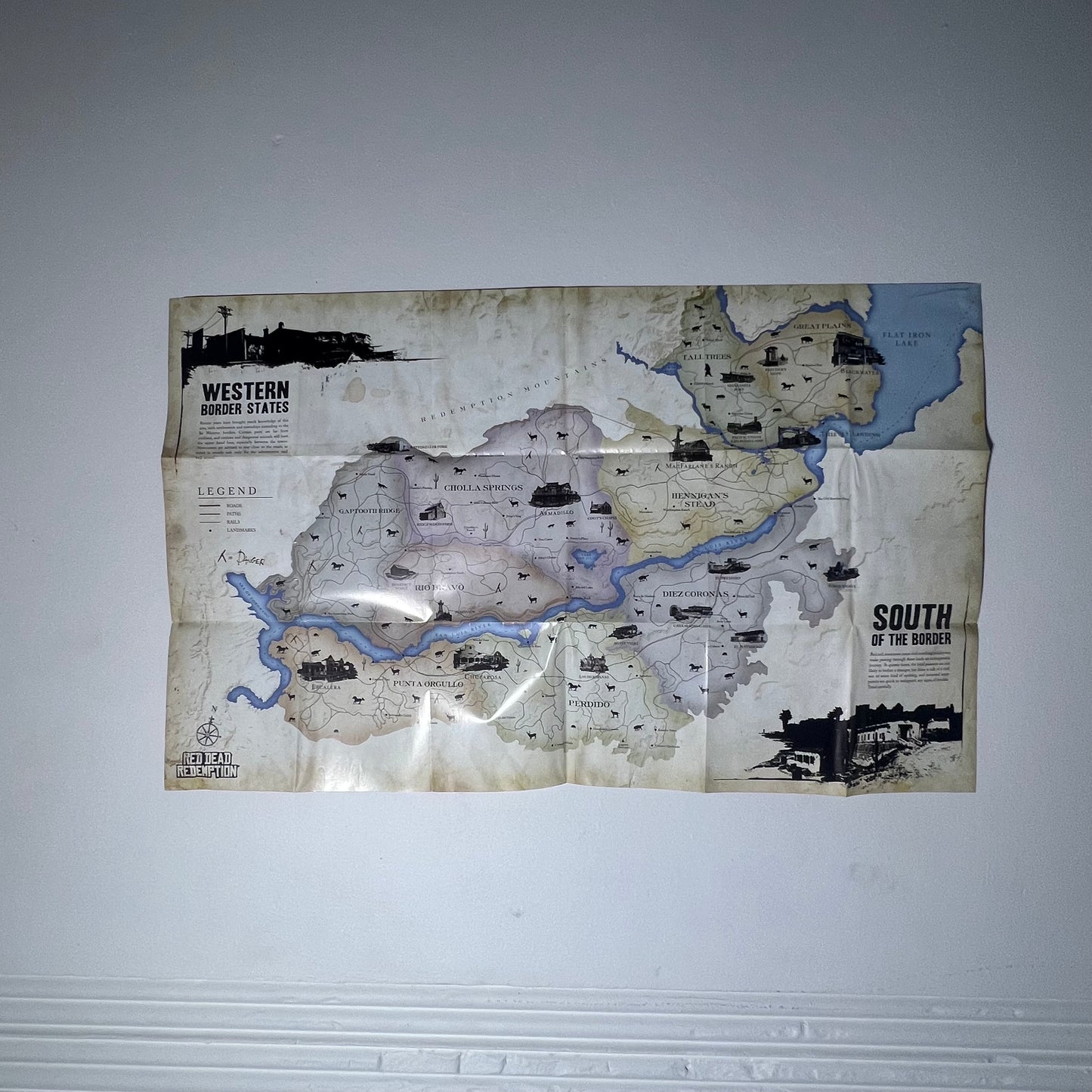 Red Dead Redemption Map PS3 - Poster