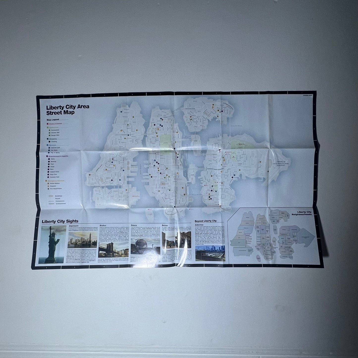 Grand Theft Auto Liberty City Map PS3 - Poster