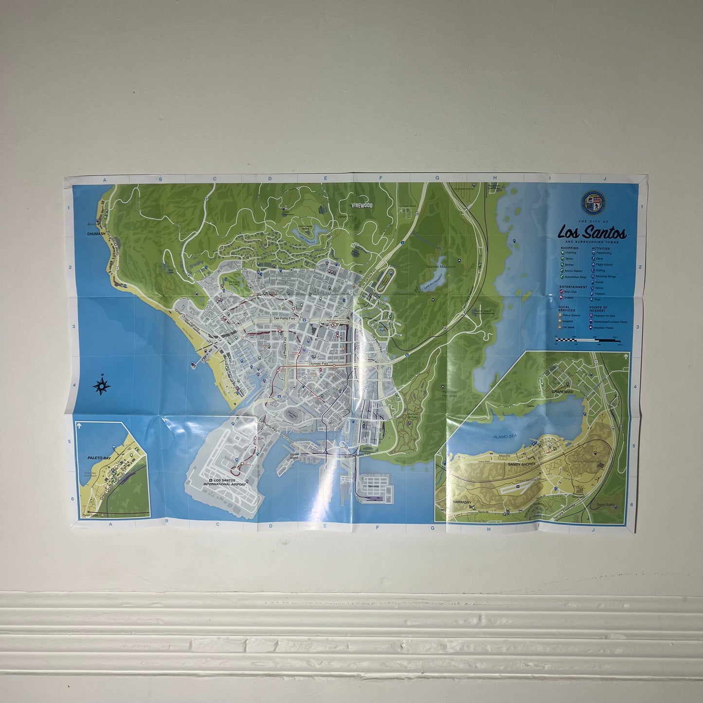 Grand Theft Auto 5 Los Santos Map PS4 - Poster