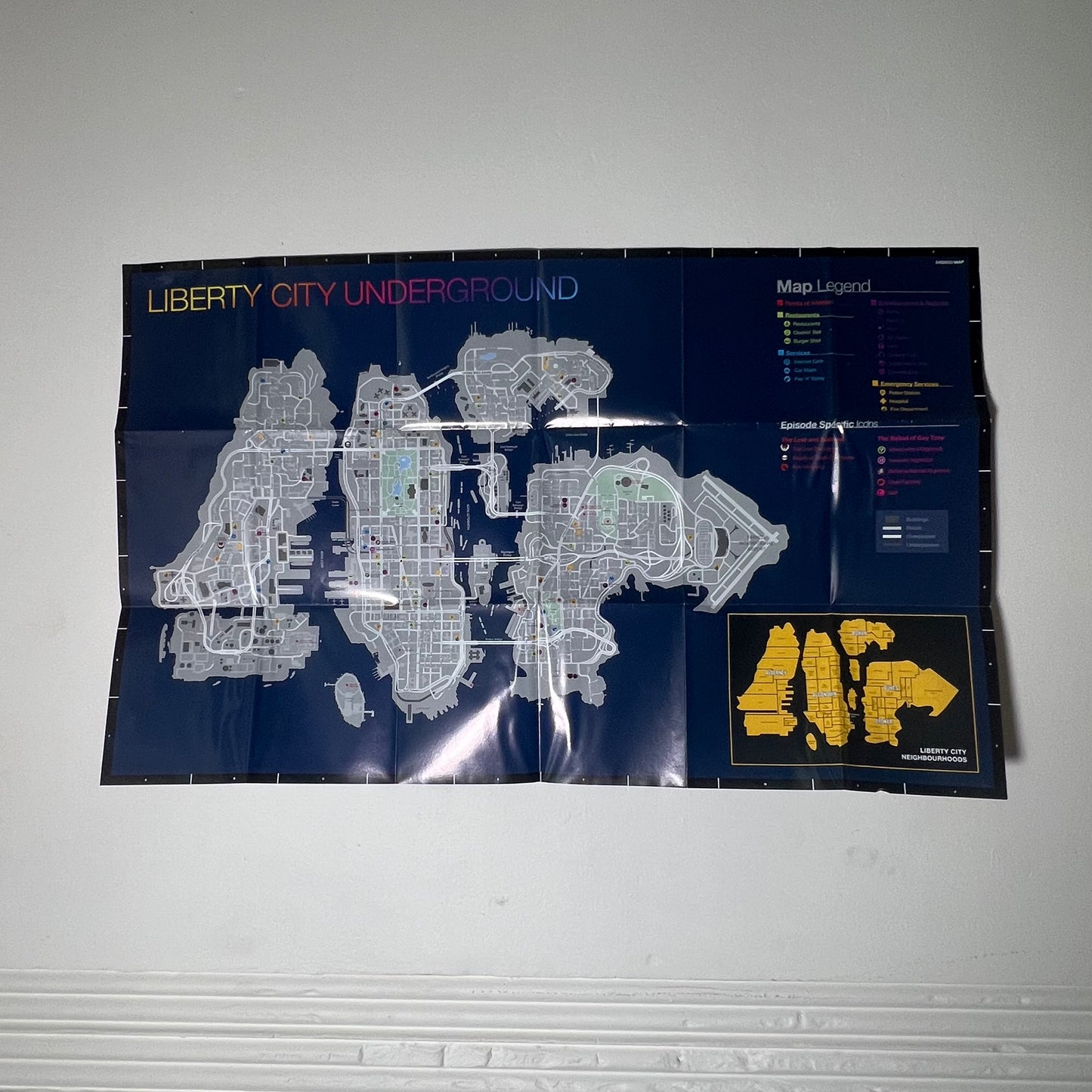 GTA Episodes From Liberty City Map PS3 - Poster