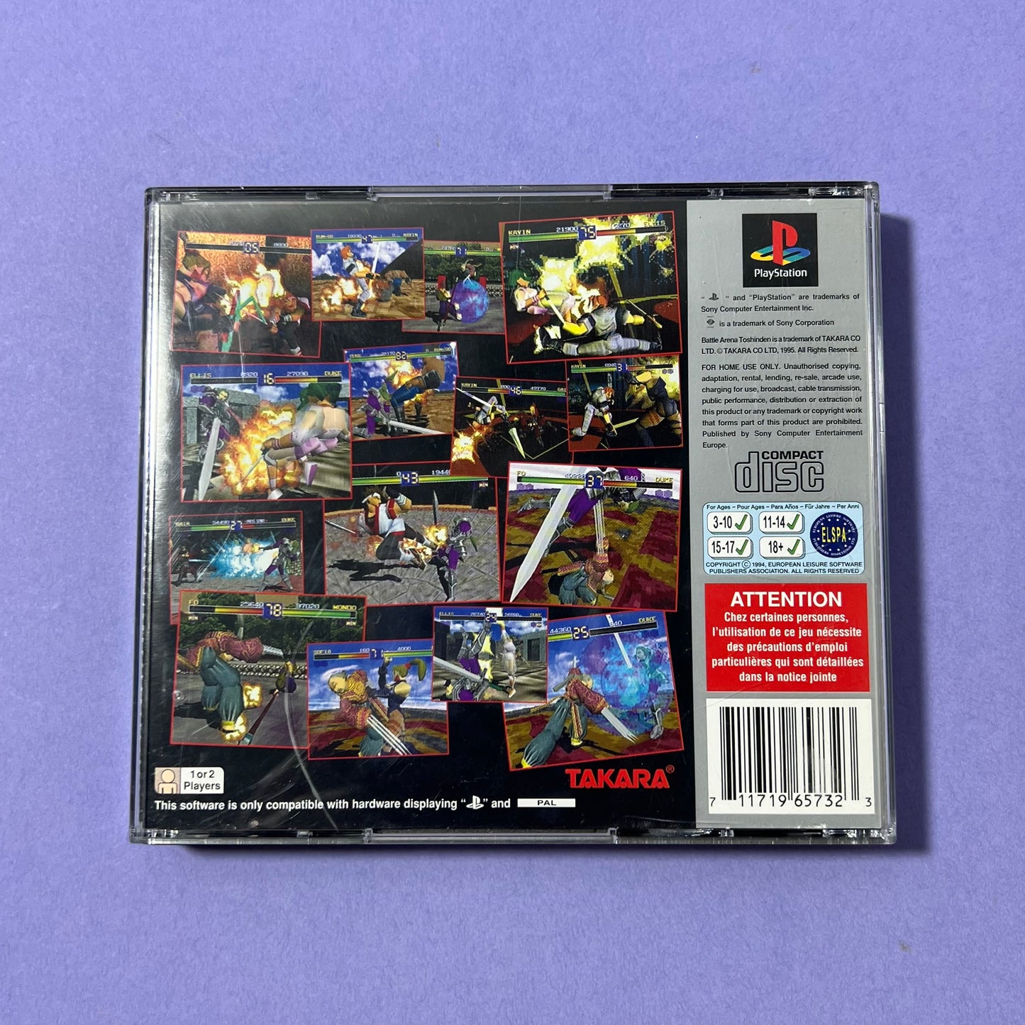 Battle Arena Toshinden (Platinum) - PS1 Game