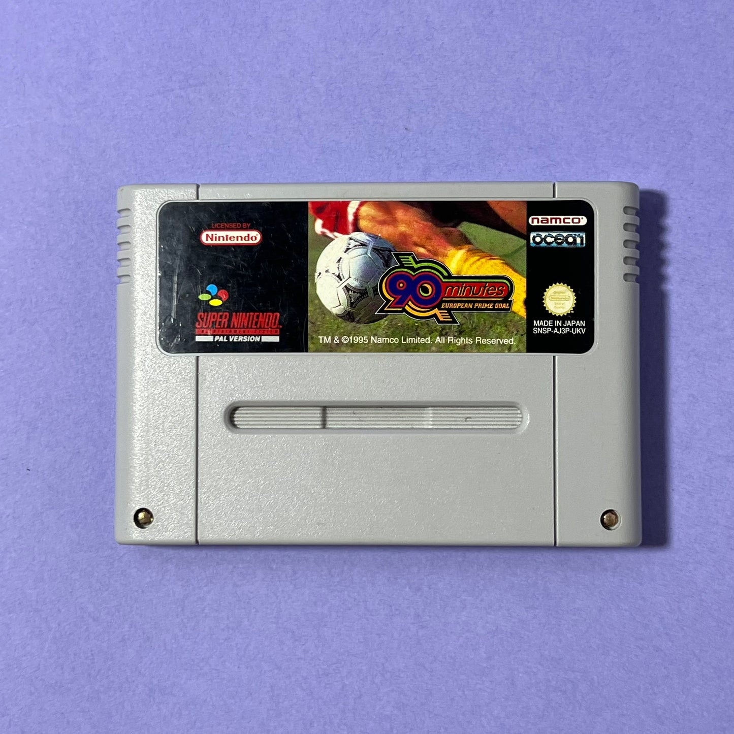 90 Minutes European Prime Goal - SNES Game Cart