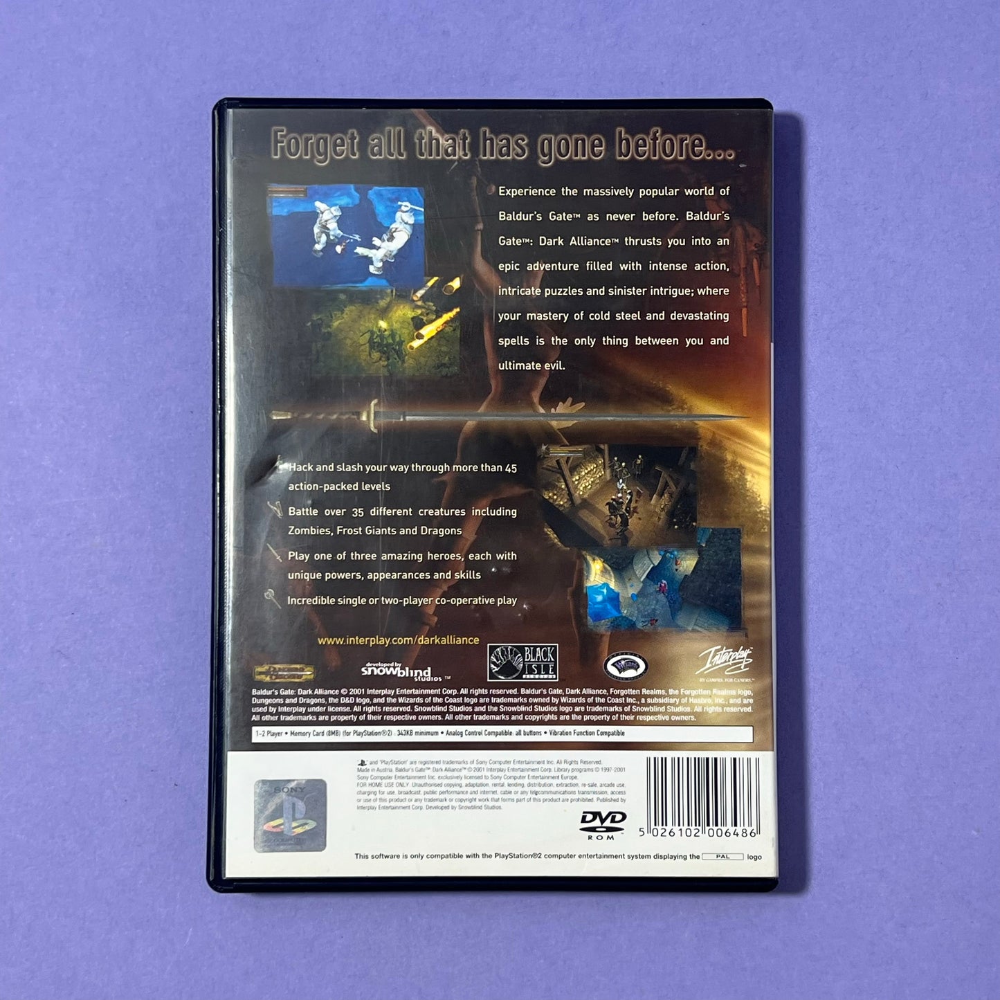 Baldur's Gate Dark Alliance - PS2 Game