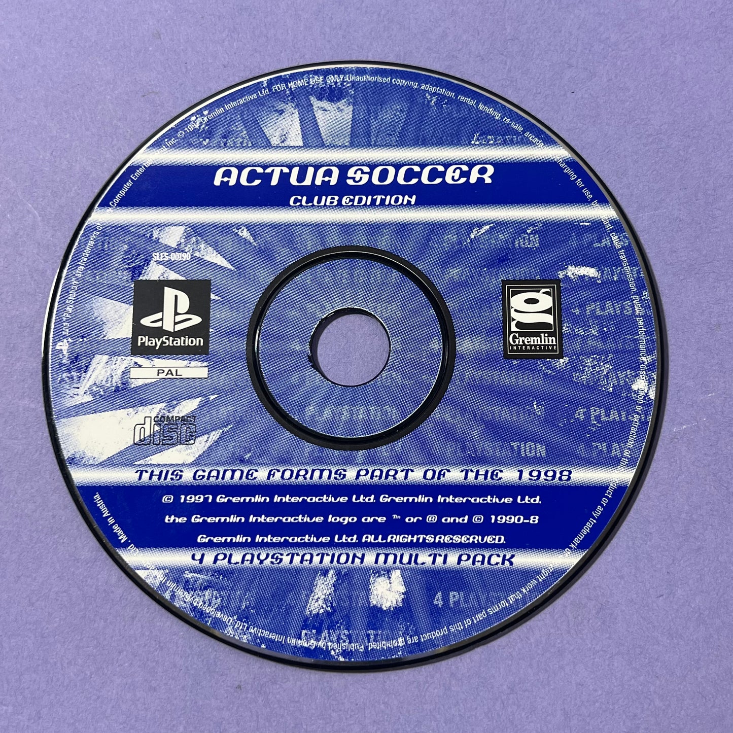 Actua Soccer Club Edition - PS1 Game