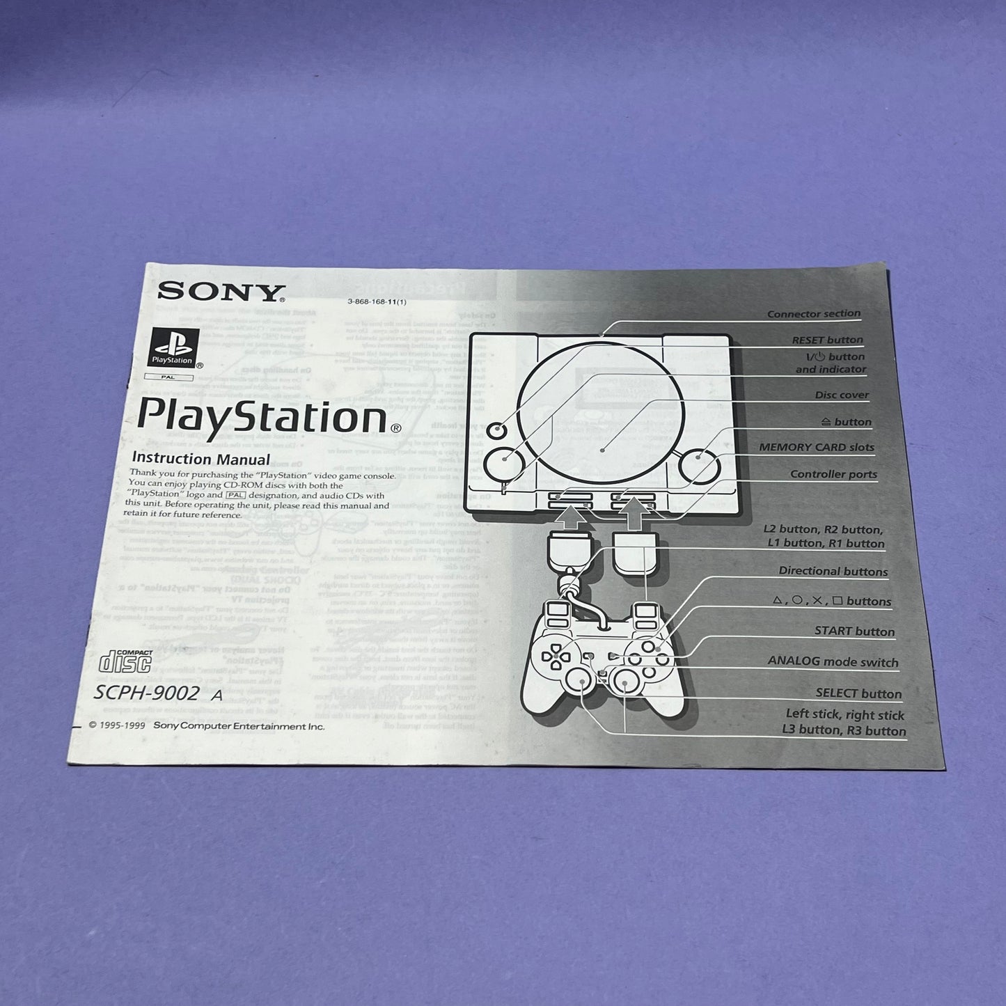 PlayStation 1 Console Manual - Console Manual