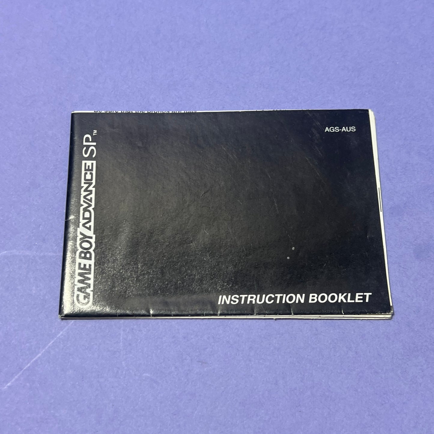 GameBoy Advance SP Instruction Booklet - Console Manual