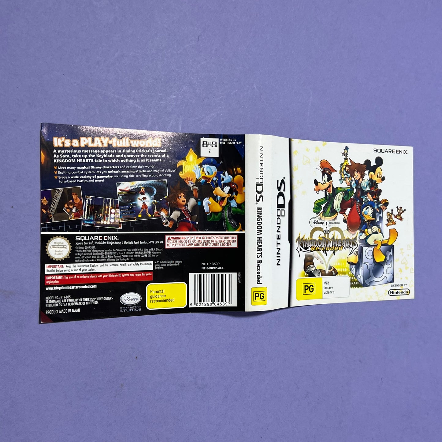 Kingdom Hearts Recoded Manual & Cover - DS Manual & Cover
