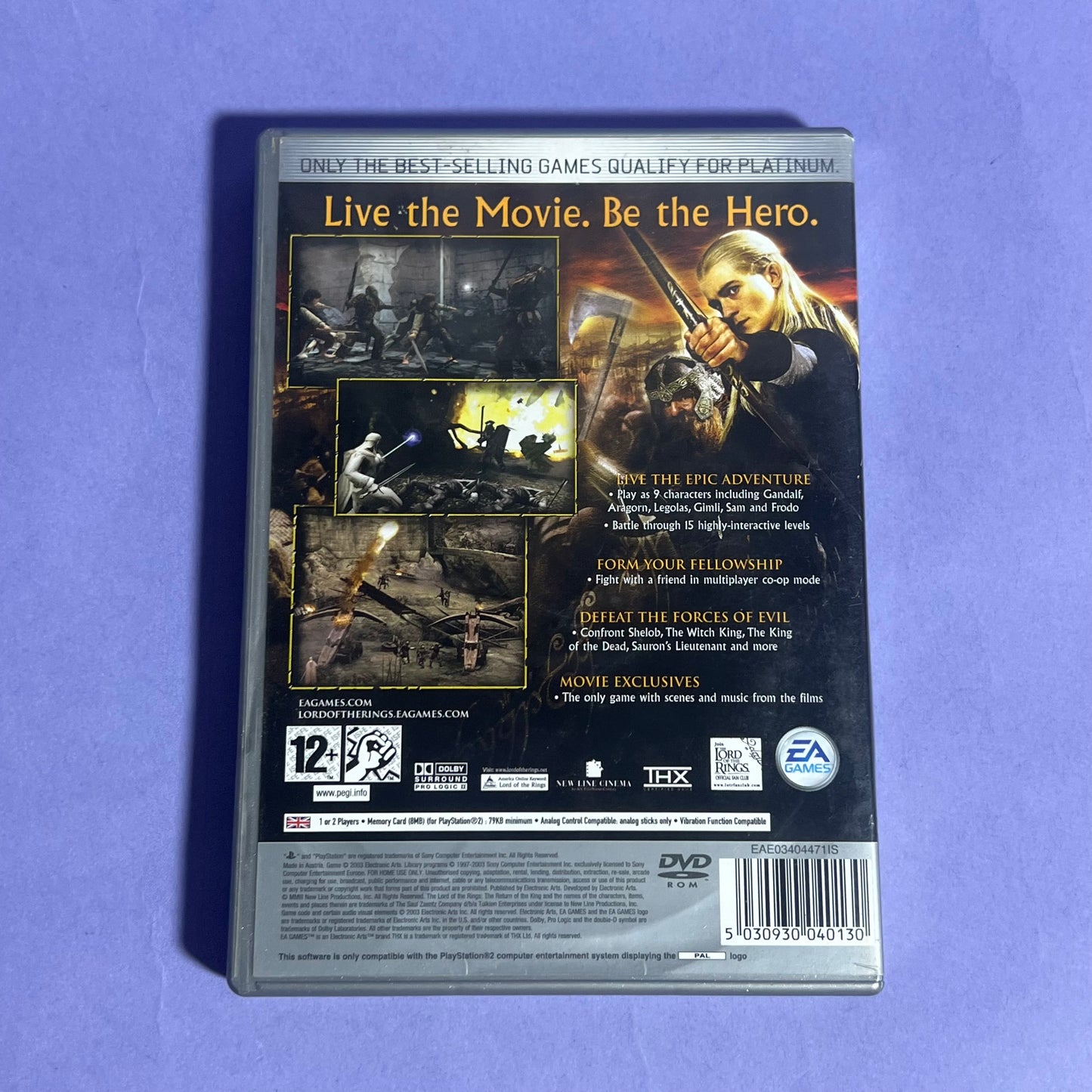 The Lord of the Rings Return of the King - PS2 Game
