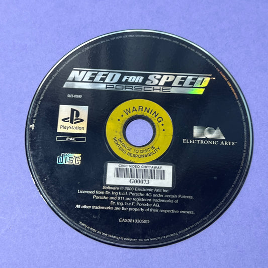 Need for Speed Porsche - PS1 Game