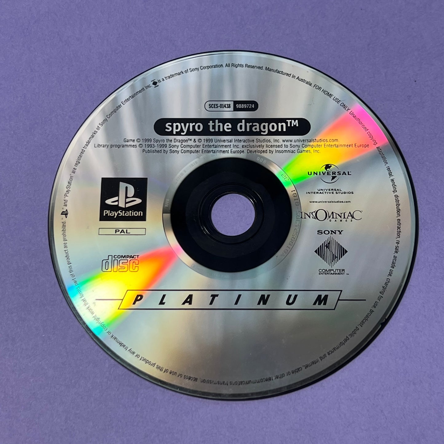 Spyro the Dragon (Platinum) - PS1 Game