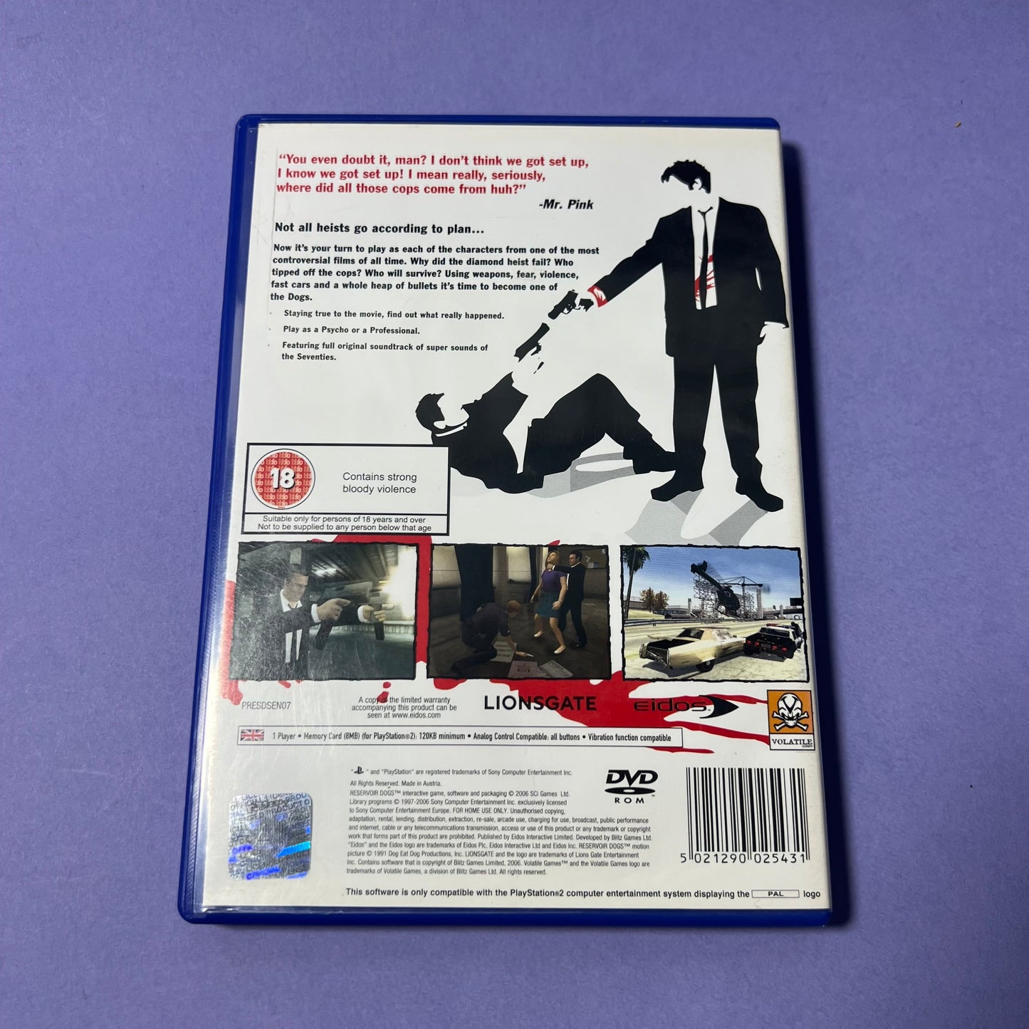Reservoir Dogs - PS2 Game