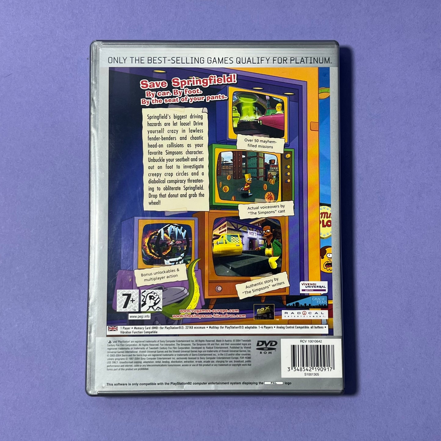The Simpsons Hit & Run (Platinum) - PS2 Game