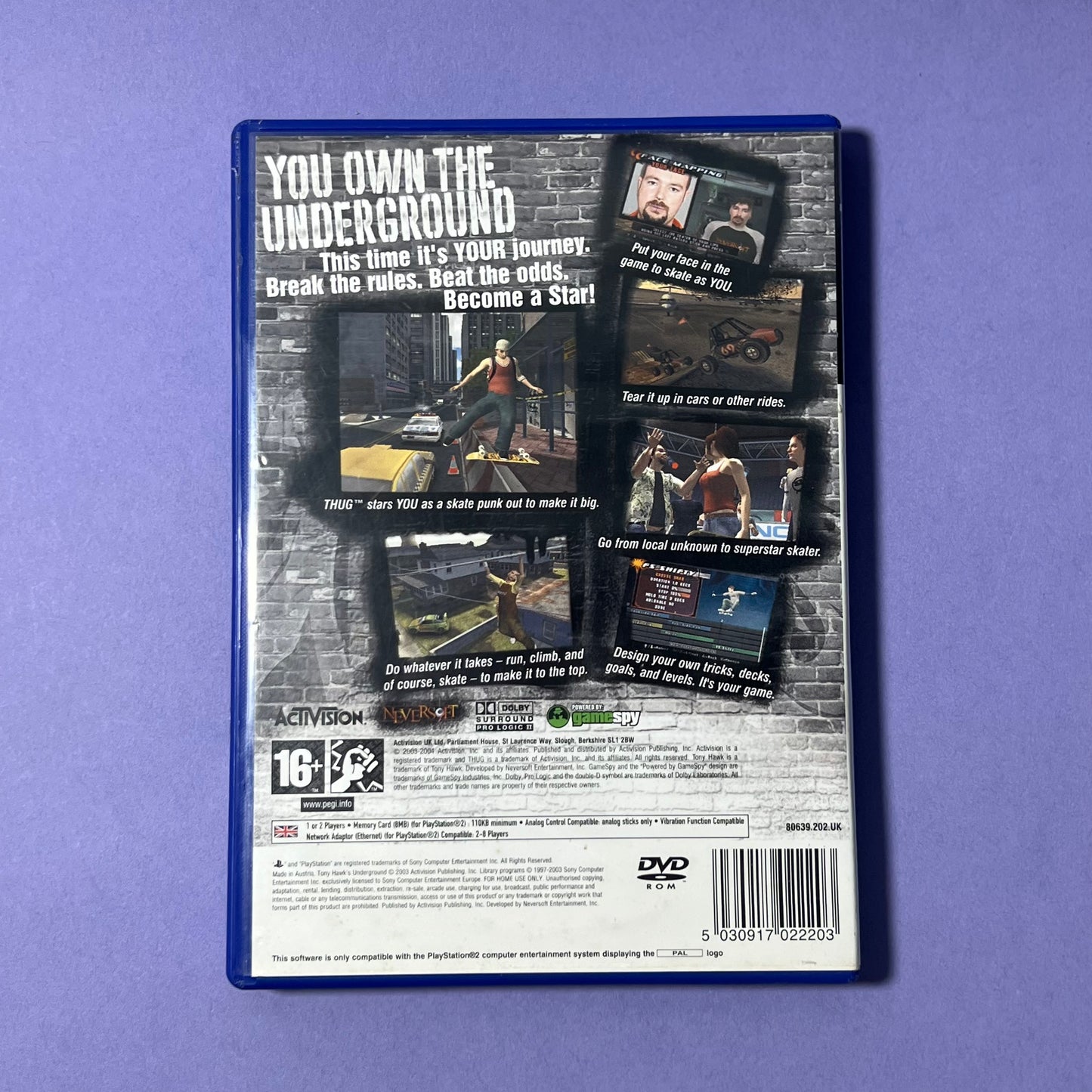 Tony Hawk's Underground (Black Label) - PS2 Game