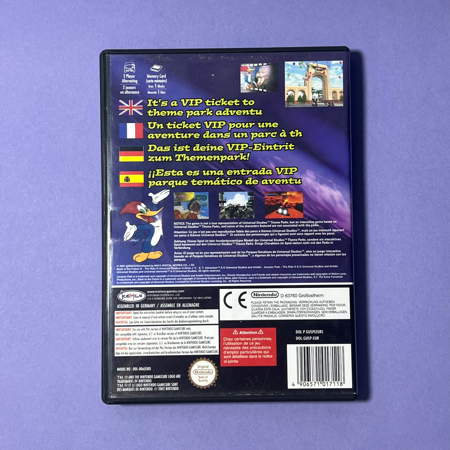Universal Studios Theme Parks Adventure - GameCube Game