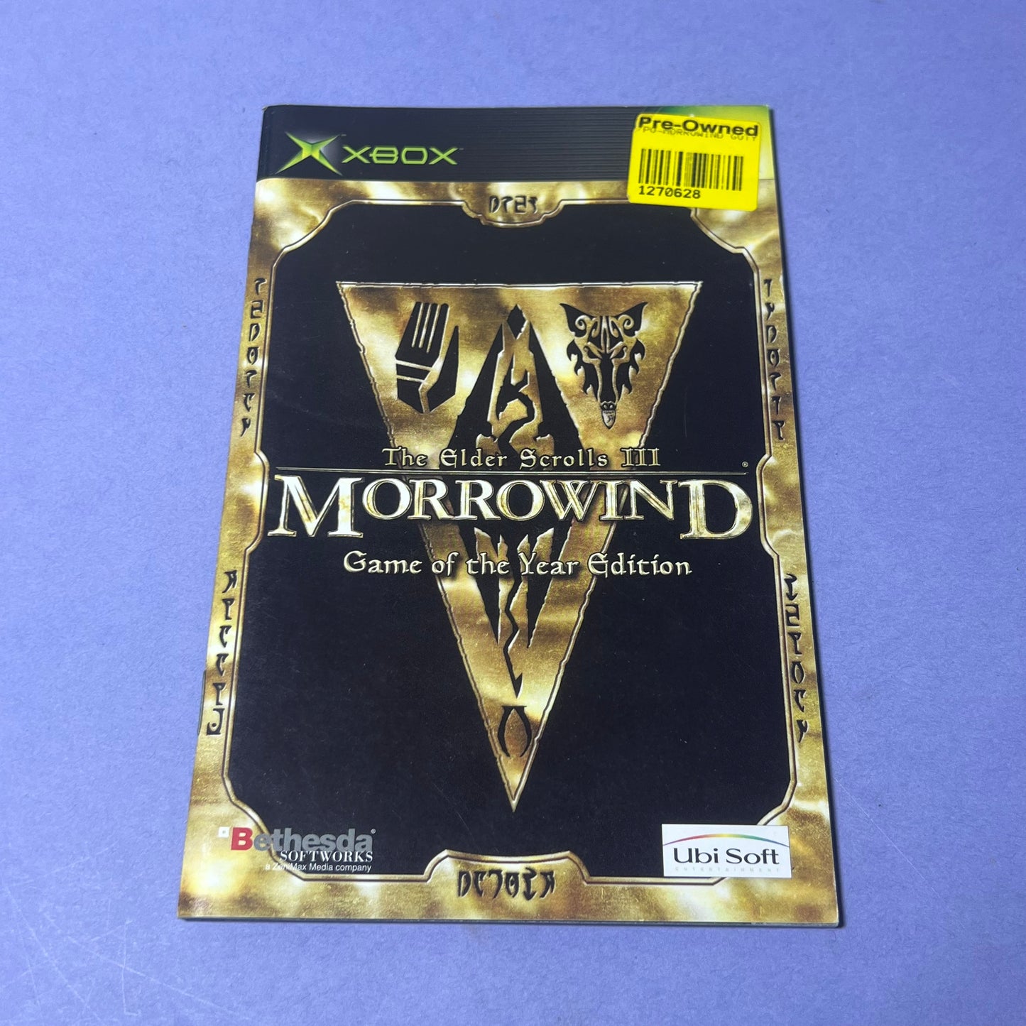 The Elder Scrolls III: Morrowind GOTY Edition Manual - Xbox Manual