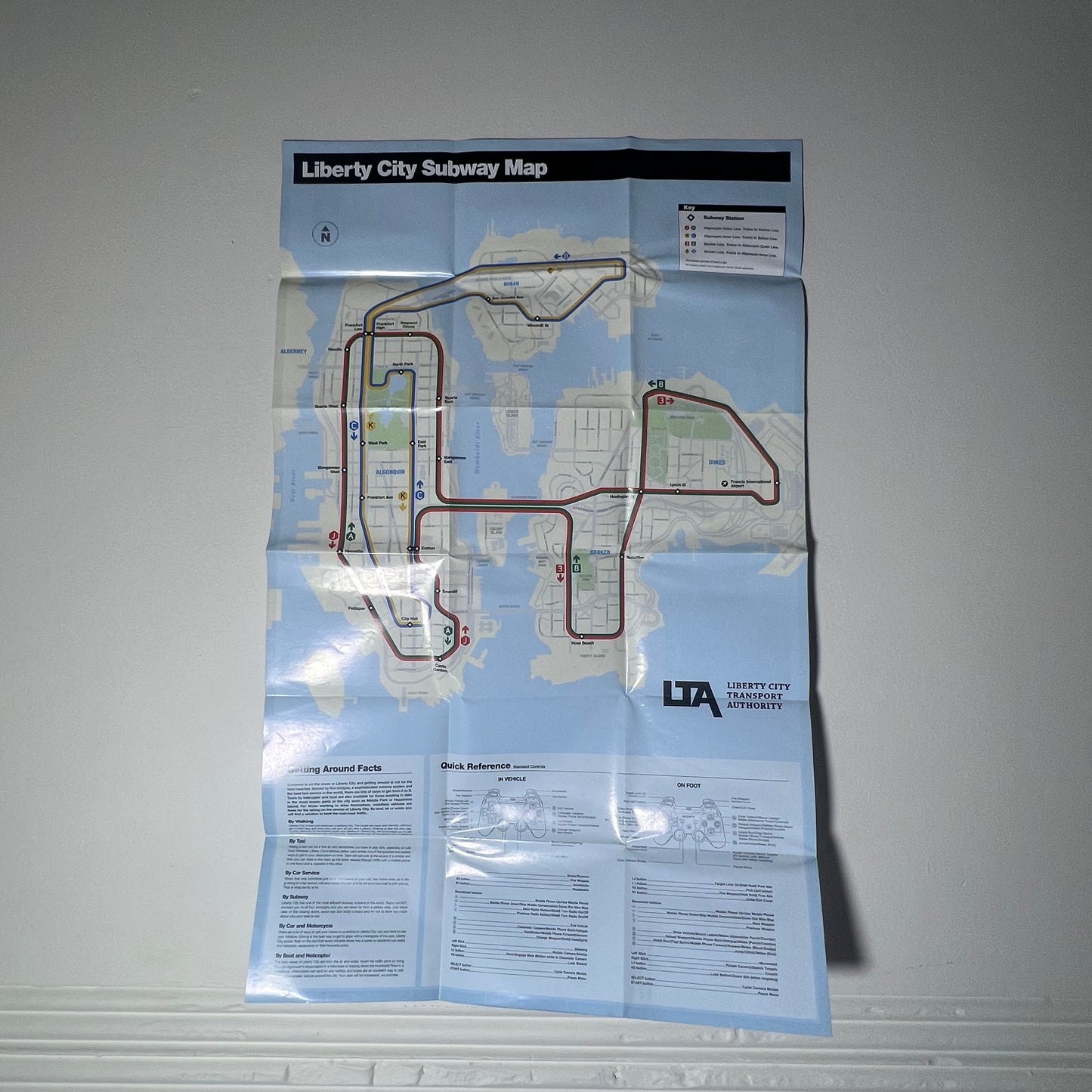 Grand Theft Auto Liberty City Map PS3 - Poster