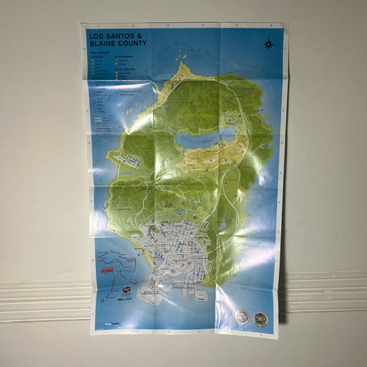 Grand Theft Auto 5 Los Santos Map PS4 - Poster