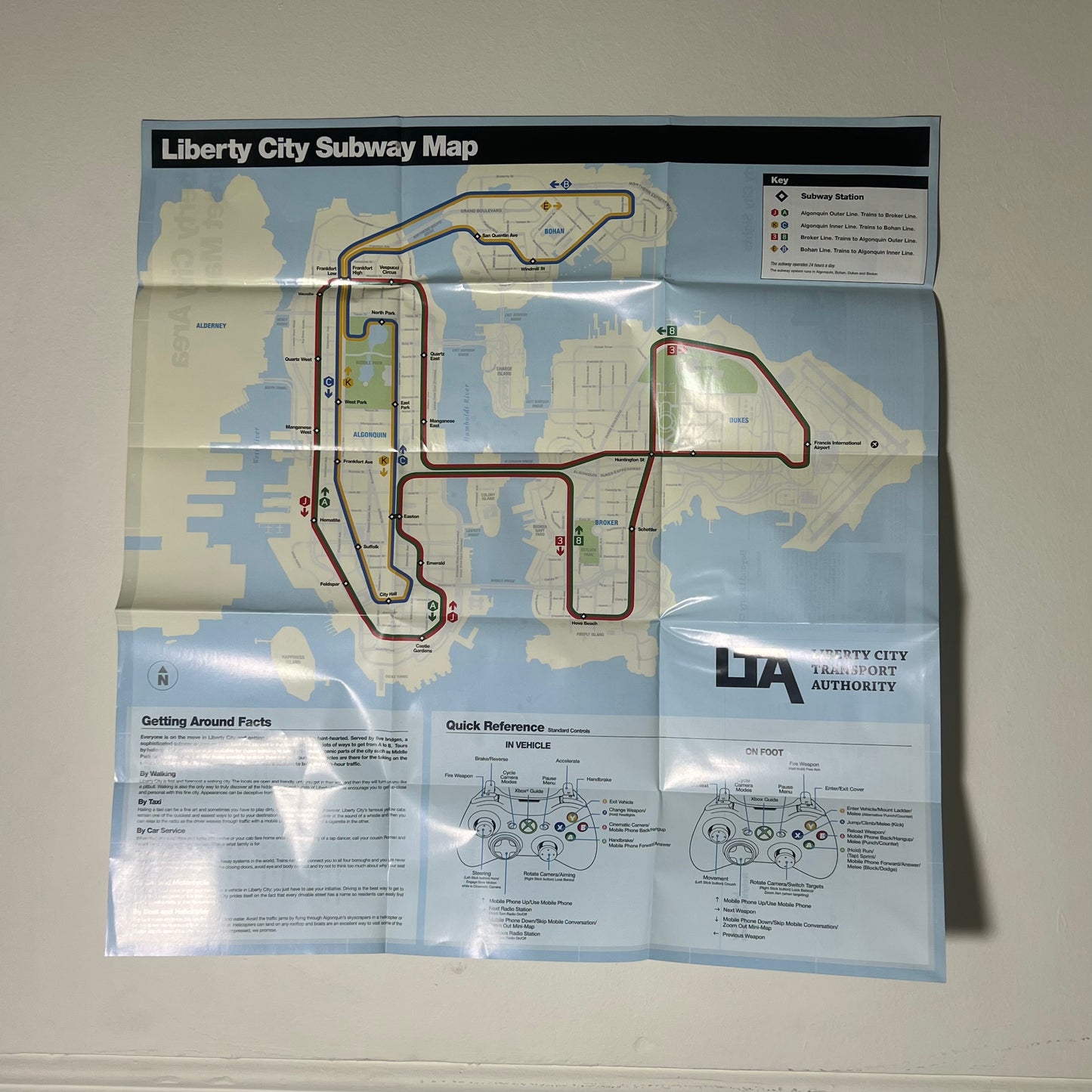 GTA Liberty City PS3 Map - Poster