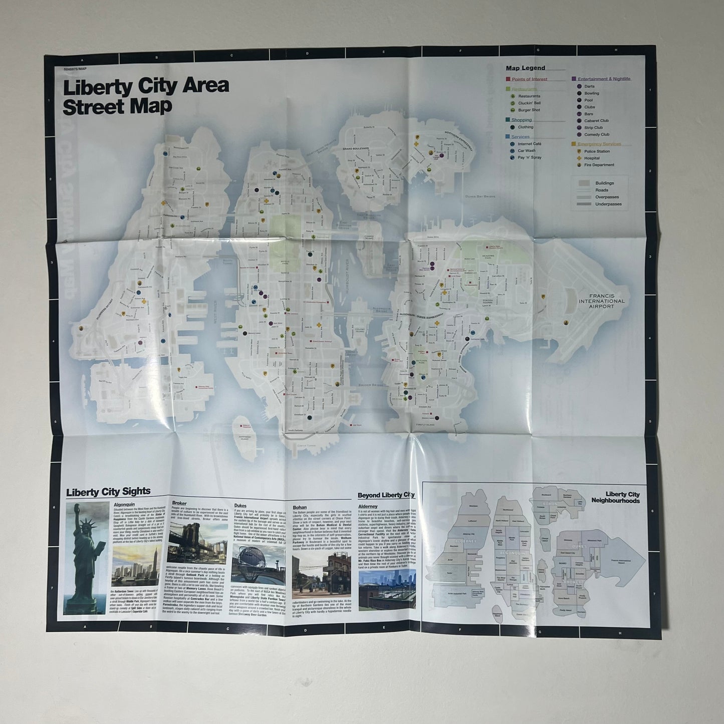 GTA Liberty City PS3 Map - Poster