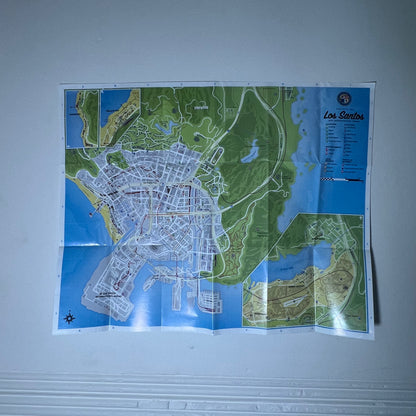 Grand Theft Auto 5 V Los Santos Map Xbox 360 - Poster