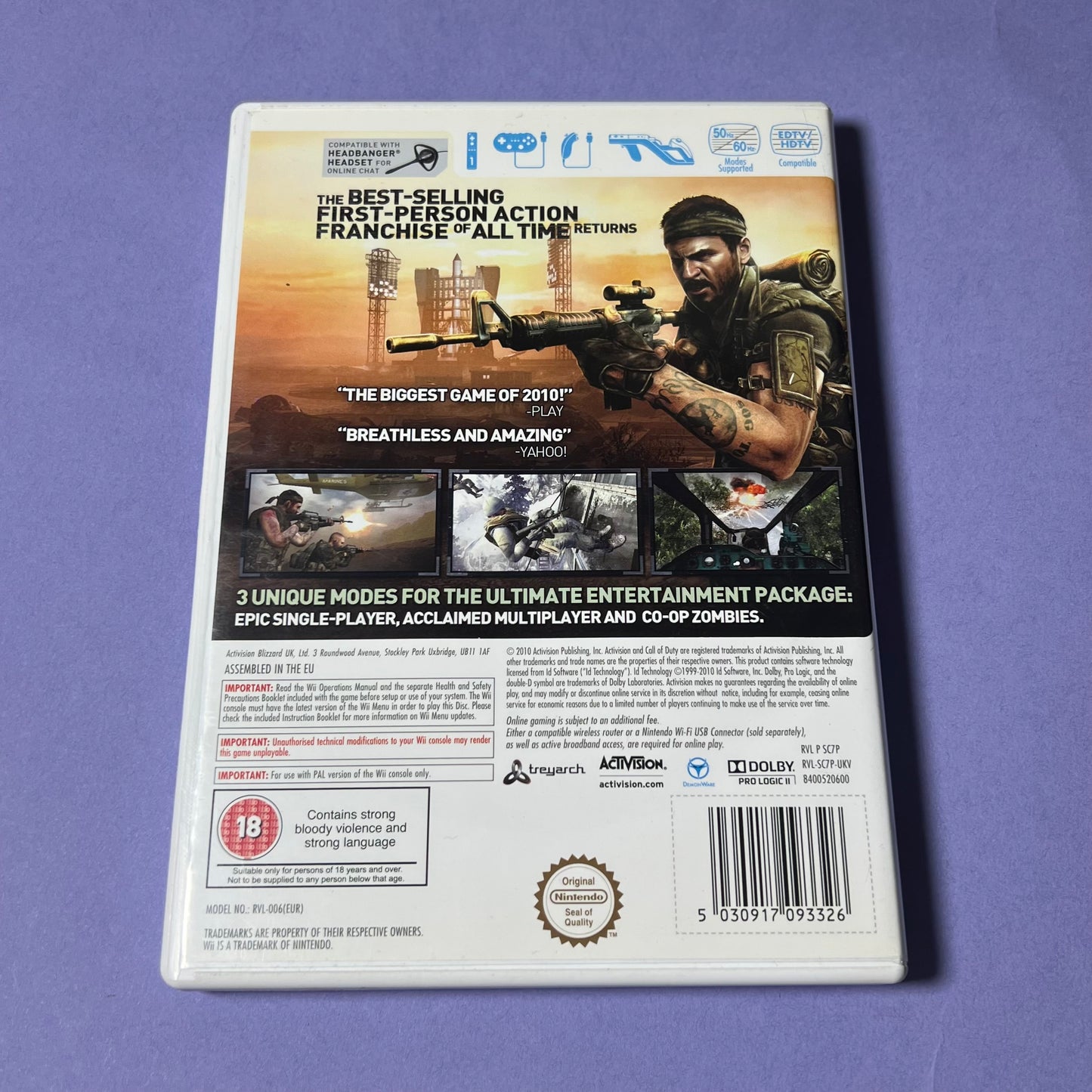 Call of Duty Black Ops - Wii Game
