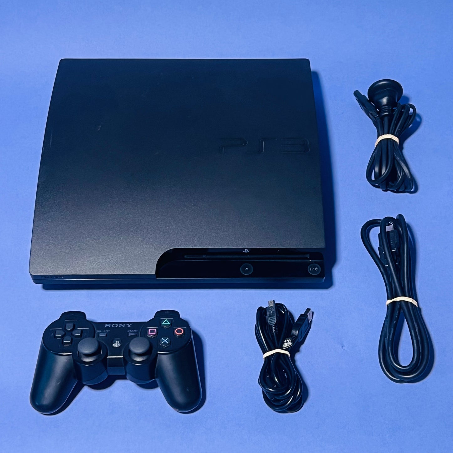 PlayStation 3 Slim Console 320GB Black w/Controller & Cords - Console