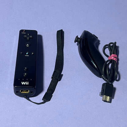 Nintendo Wii Console Black w/Controllers, Cords & Wii Sports - Console