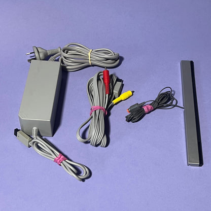 Nintendo Wii Console Black w/Controllers, Cords & Wii Sports - Console