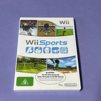 Nintendo Wii Console Black w/Controllers, Cords & Wii Sports - Console