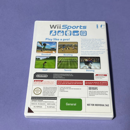 Nintendo Wii Console Black w/Controllers, Cords & Wii Sports - Console