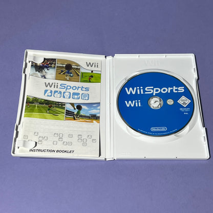 Nintendo Wii Console Black w/Controllers, Cords & Wii Sports - Console