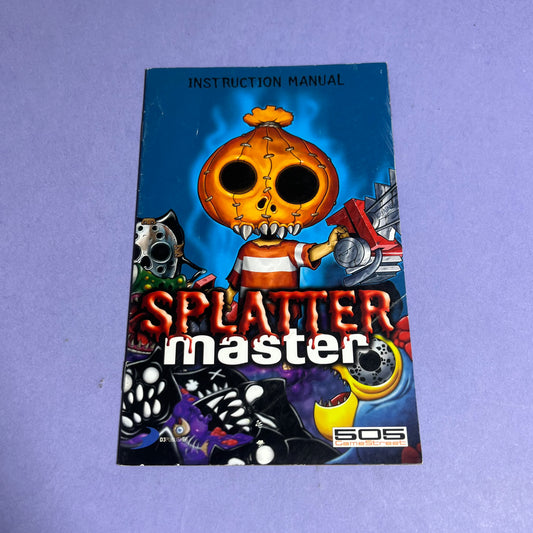Splatter Master Manual - Covers & Manuals