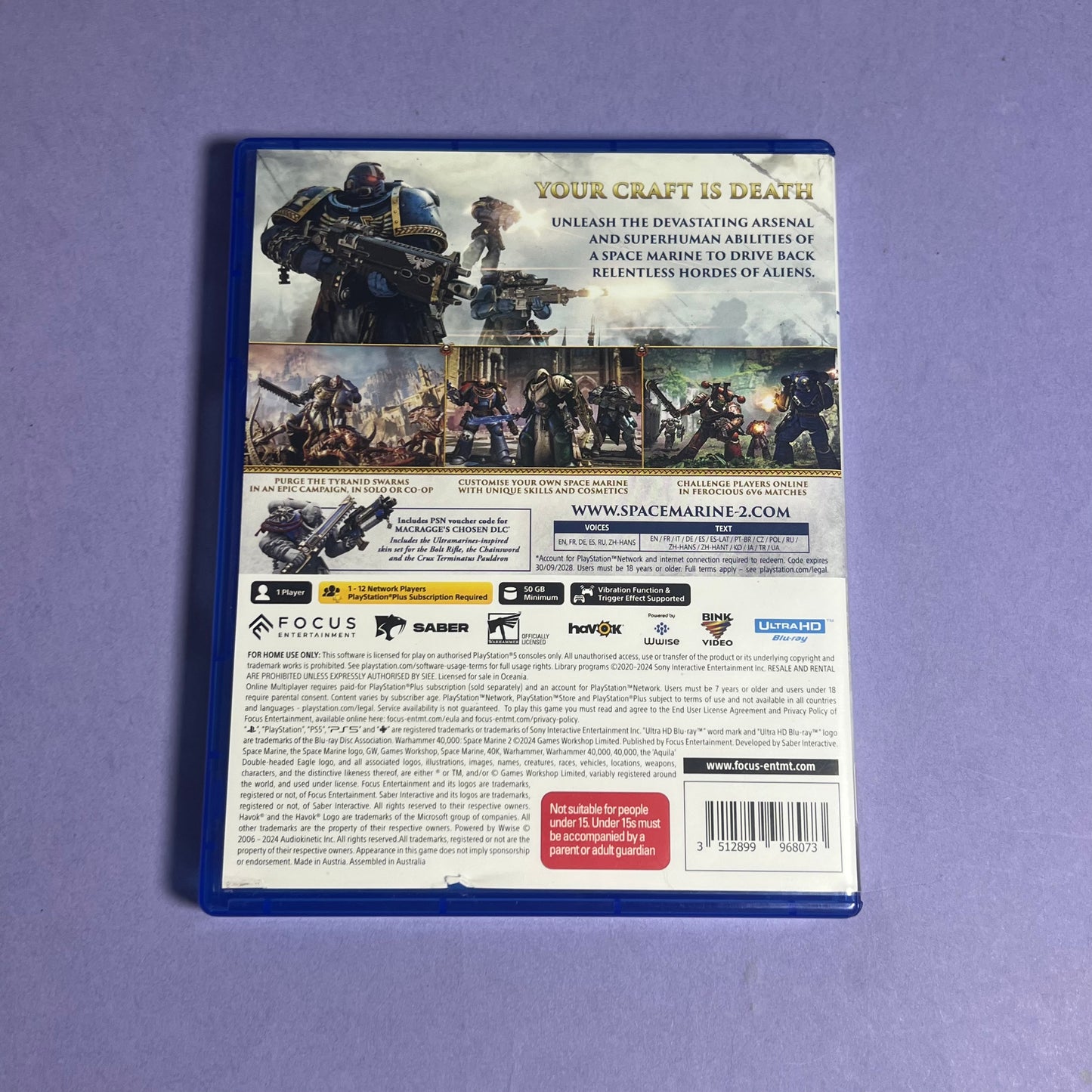 Warhammer 40,000 Space Marine 2 - PS5 Game