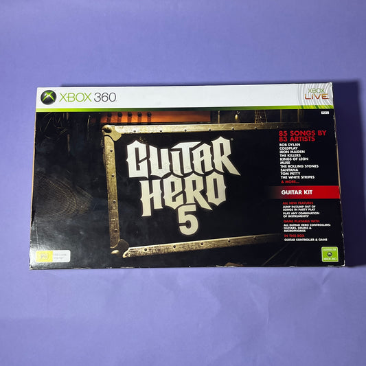 Guitar Hero 5 Guitar Kit Boxed (Game Sealed) - Xbox 360 Game (Mint Condition)