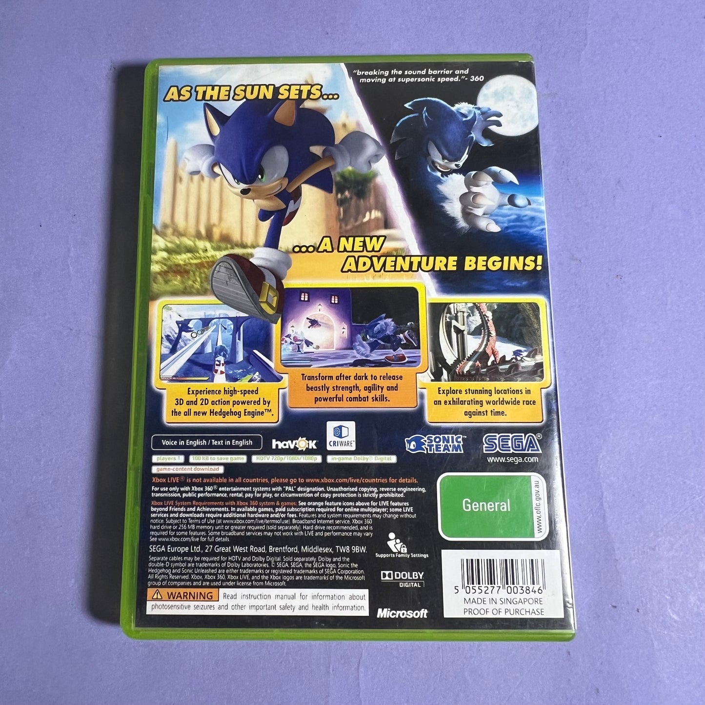 Sonic Unleashed (Classics) - Xbox 360 Game