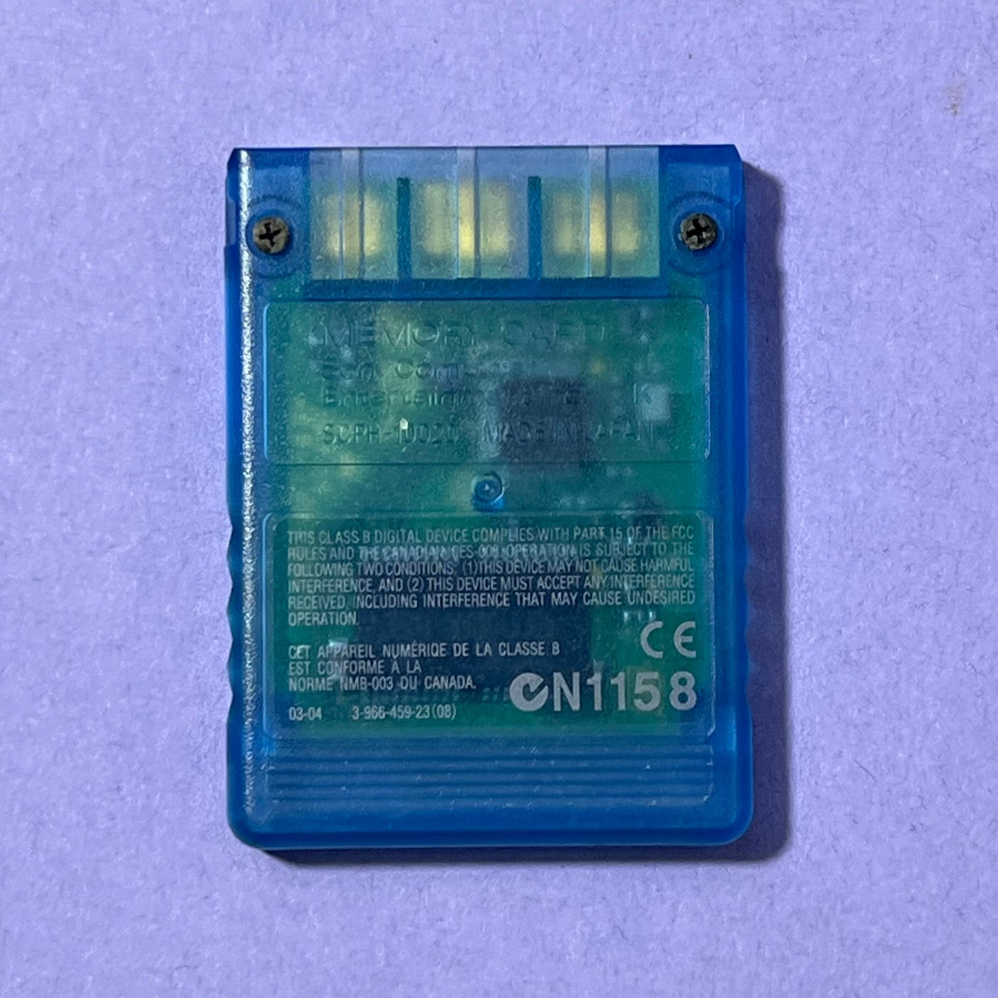 PlayStation 2 Memory Card Clear - PS2 Accessory