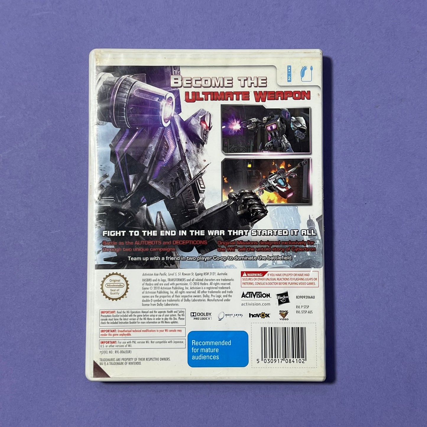 Transformers Cybertron Adventures - Wii Game