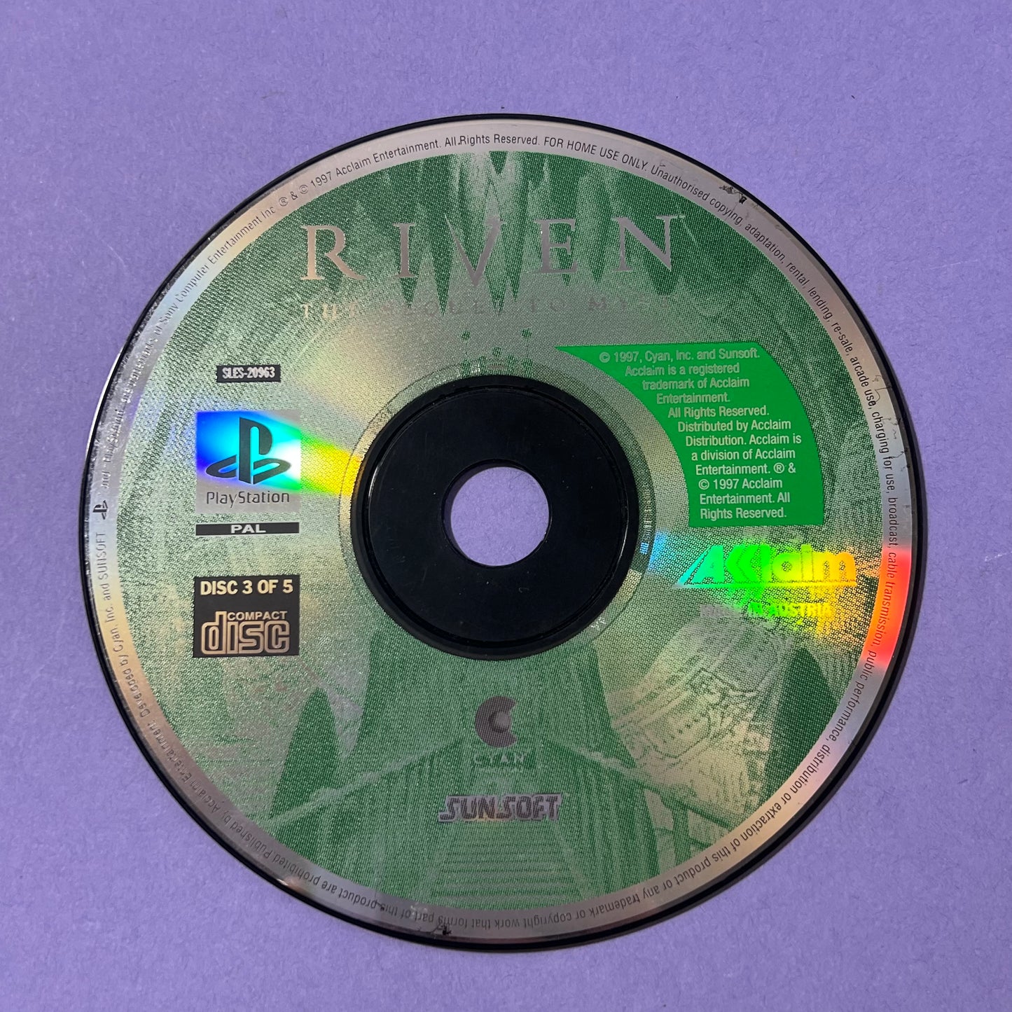 Riven Disk 3 - PS1 Game
