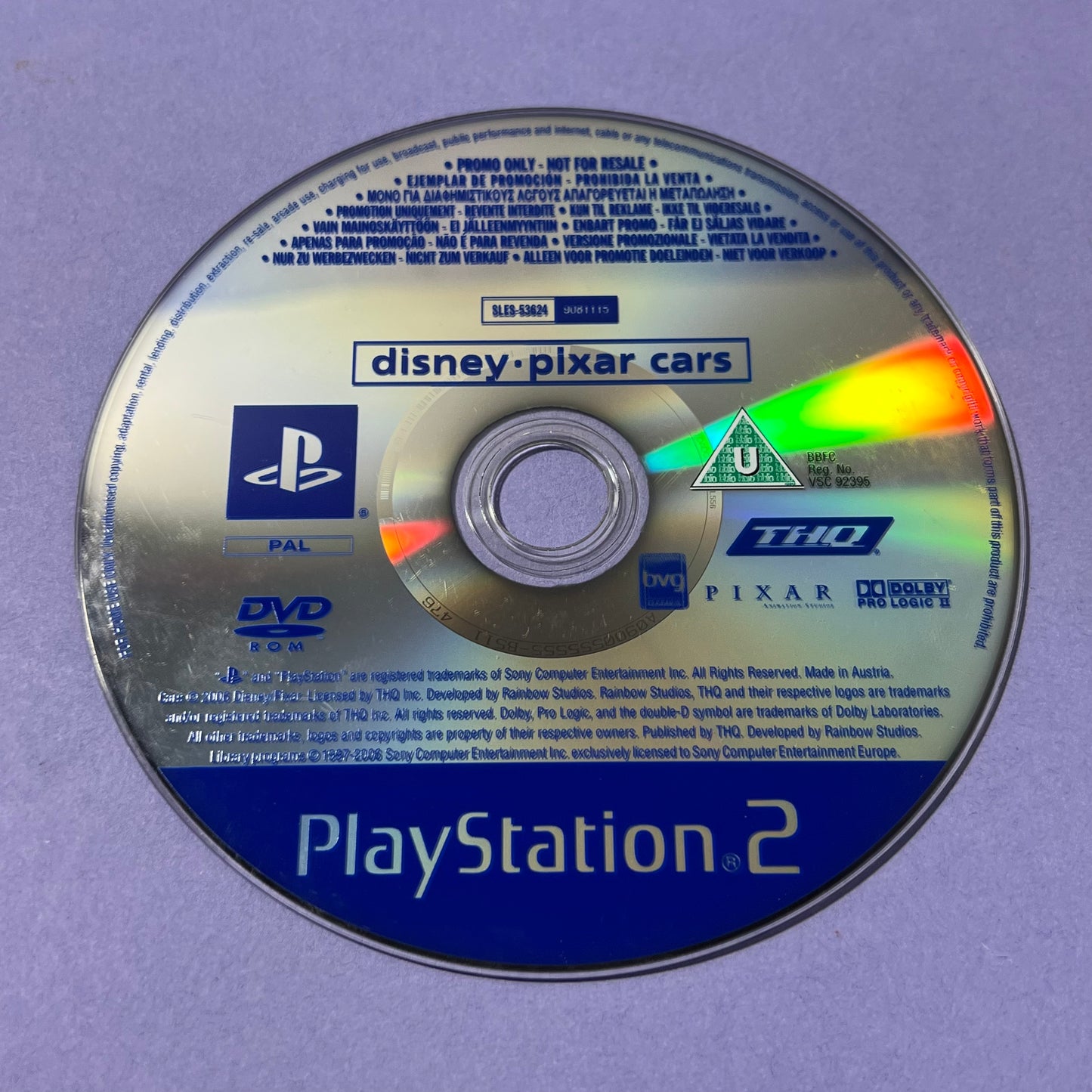 Disney Pixar Cars Promo - PS2 Promos & Demos