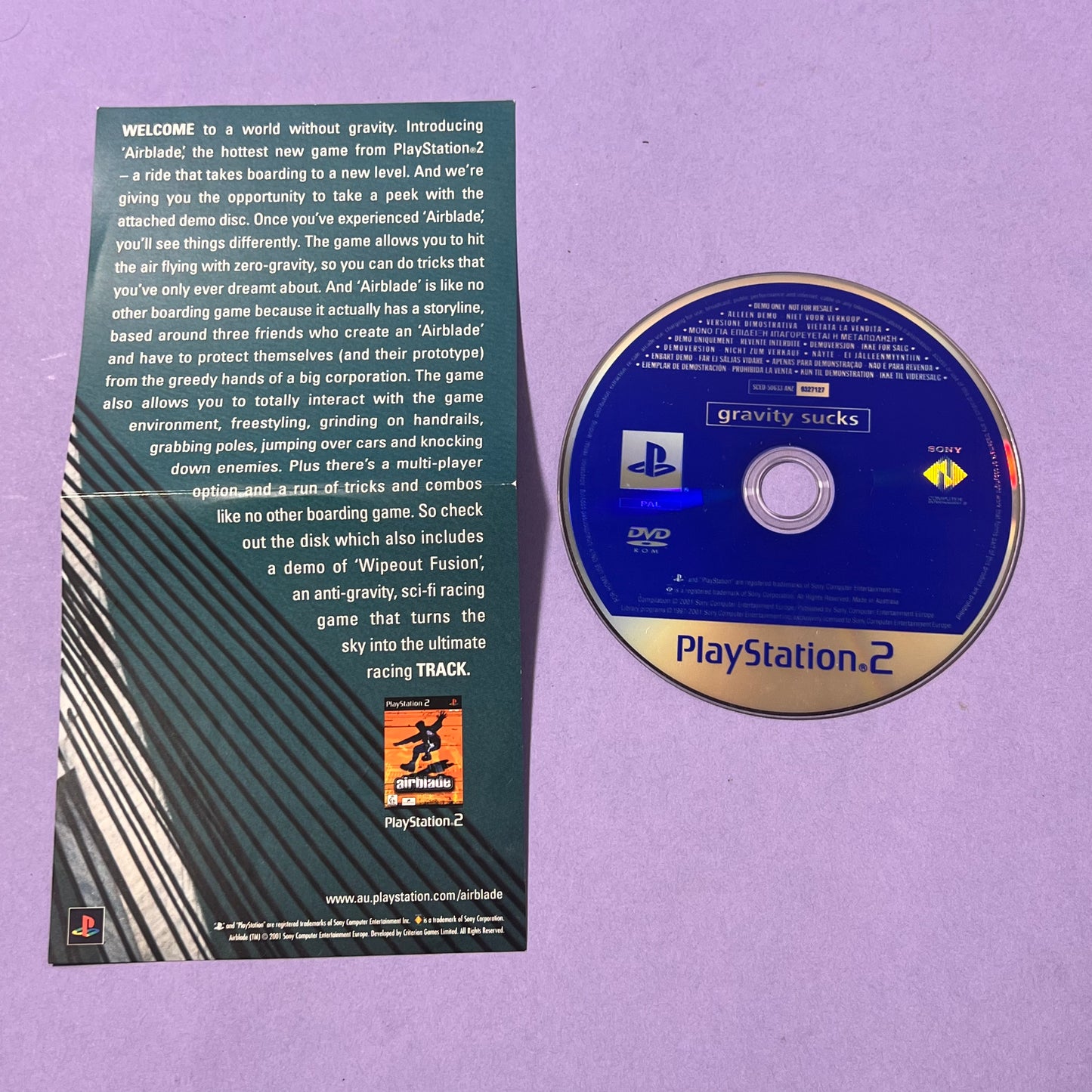 Gravity Sucks Demo Disk - PS2 Promos & Demos