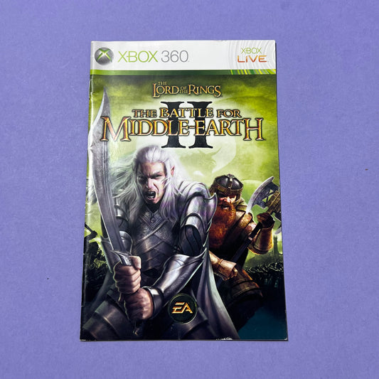 Battle for Middle Earth 2 Manual - Xbox 360 Manual