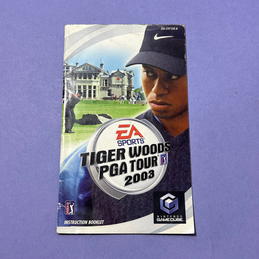 Tiger Woods PGA Tour 2003 - GameCube Manual & Cover