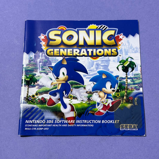 Sonic Generations Manual - 3DS Manual