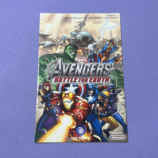 Avengers Battle For Earth Manual - Wii U Manual