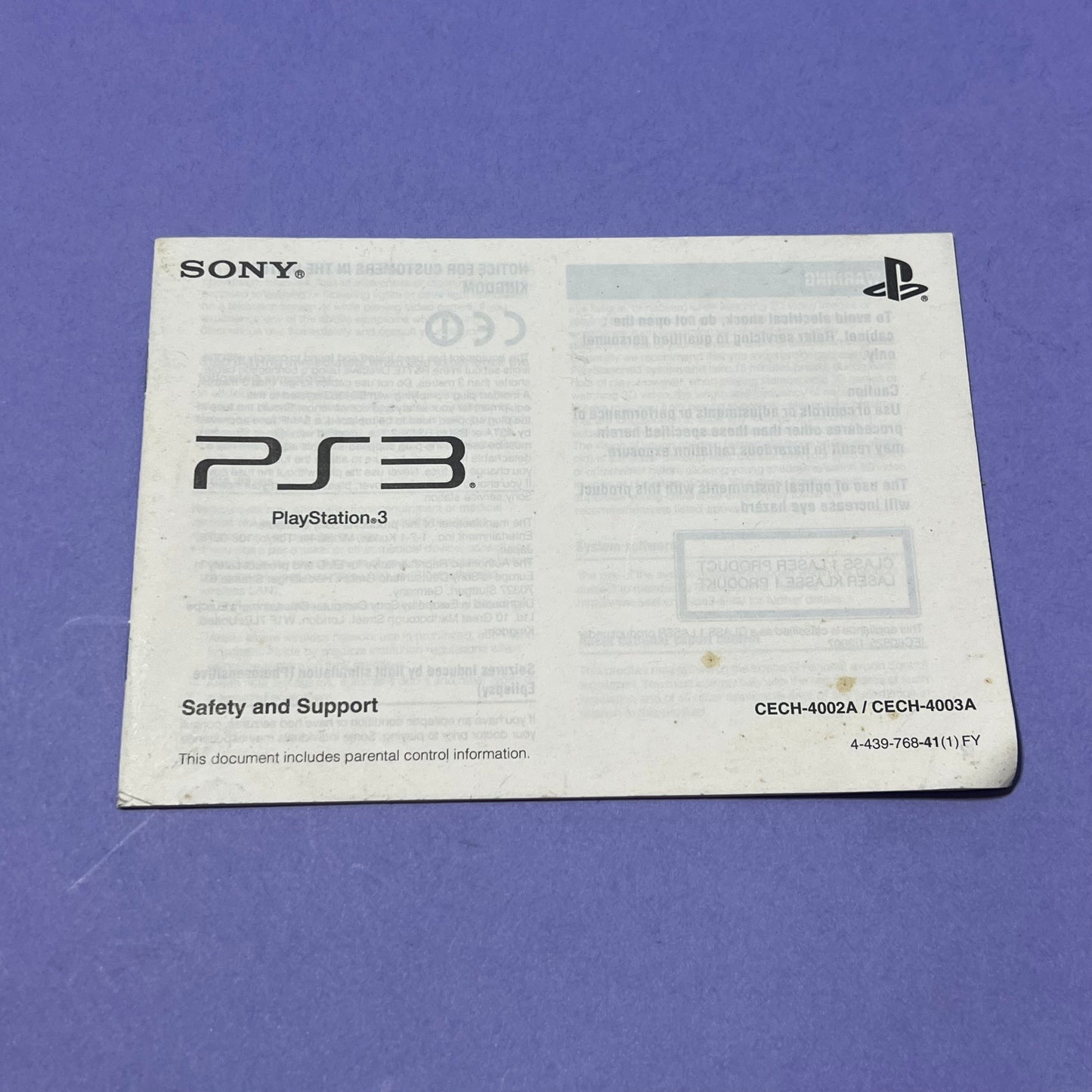 PlayStation 3 Console Manual - Console Manual