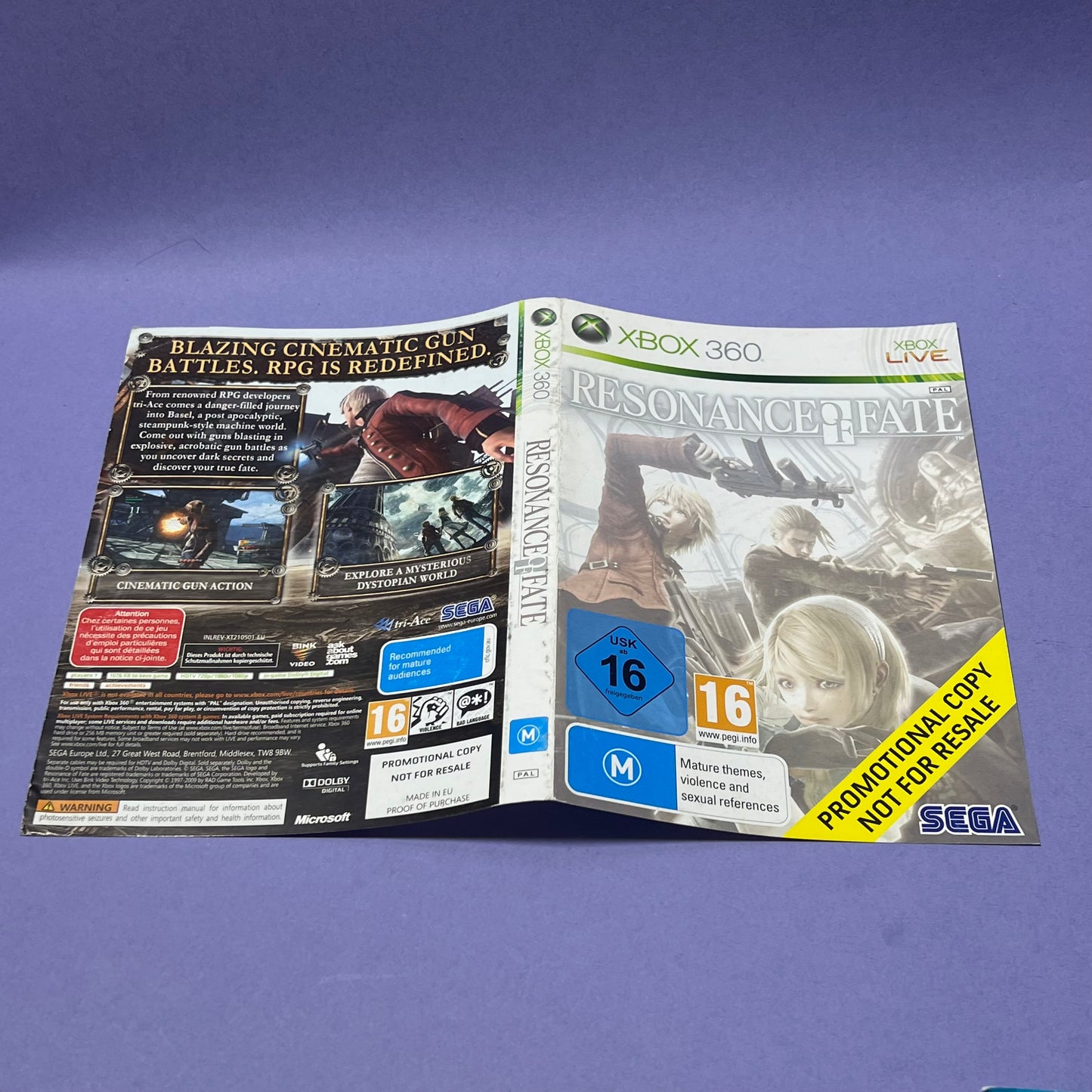 Resonance of Fate Promo Cover - Xbox 360 Cover