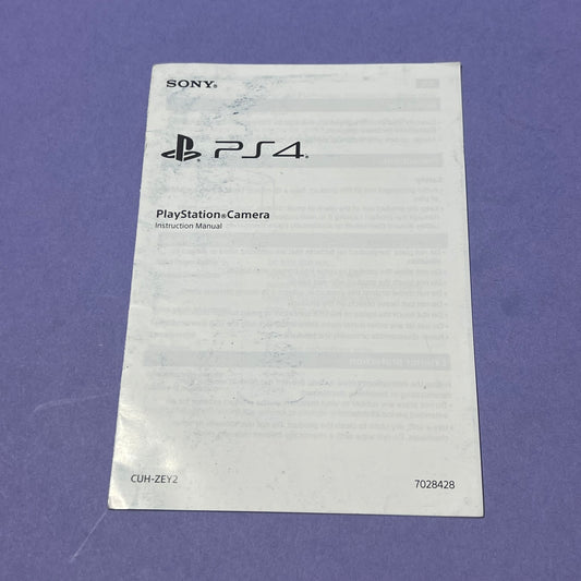 PS4 PlayStation Camera Manual - Accessory Manual