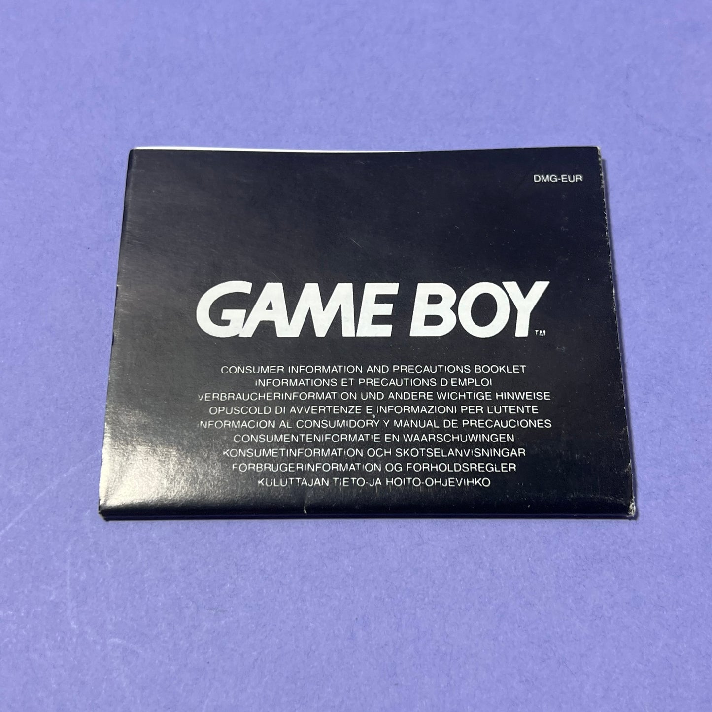 GameBoy - Consumer Information Booklet