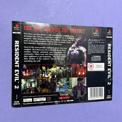Resident Evil 2 Front & Back Cover - PS1 Cover